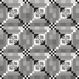 black and white image of queen size quilt pattern showing the 9 oversize blocks so you can visualize it in your own colors.