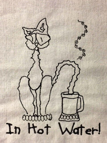 In Hot Water digitized embroidery