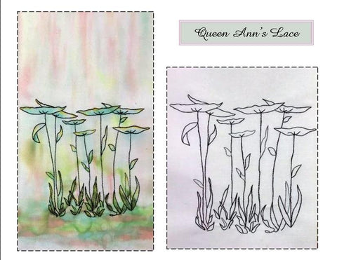 Queen Ann's Lace digitized embroidery
